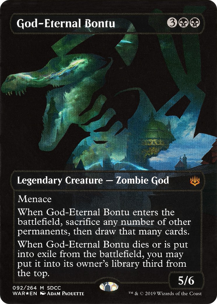 2019 Magic: The Gathering San Diego Comic-Con God-Eternal Bontu #92 trading card