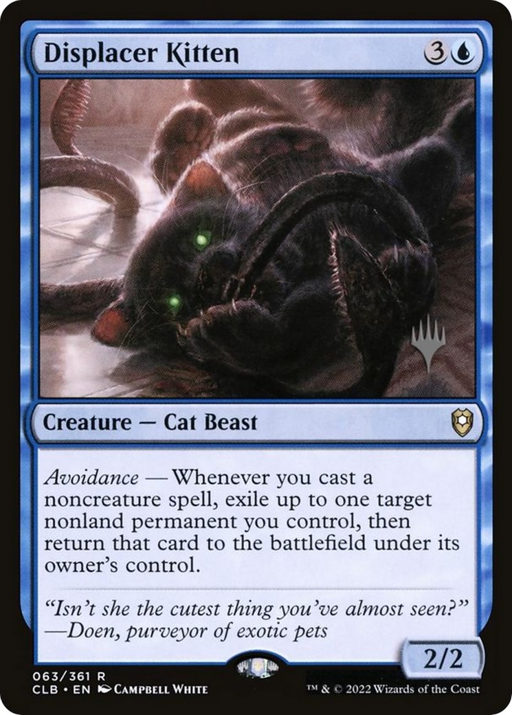 2023 Magic: The Gathering Battle for Baldur's Gate Promos Displacer Kitten #63p trading card
