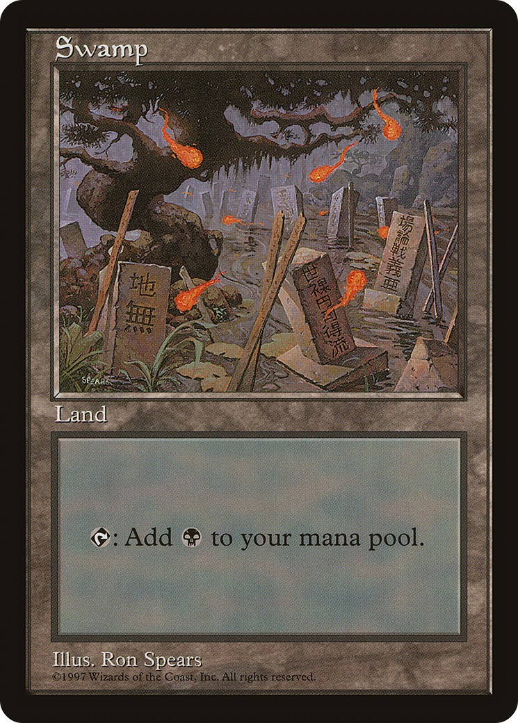 1998 Magic: The Gathering Asia Pacific Land Program Swamp #10 trading card