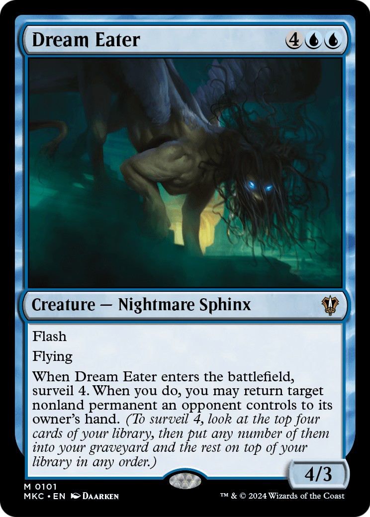 2024 Magic: The Gathering Murders at Karlov Manor Dream Eater #101 trading card