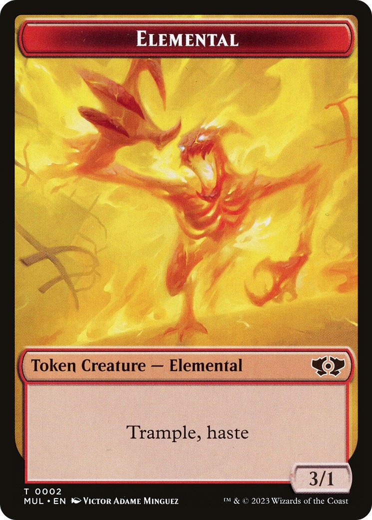 2023 Magic: The Gathering Multiverse Legends Tokens Elemental #2 trading card
