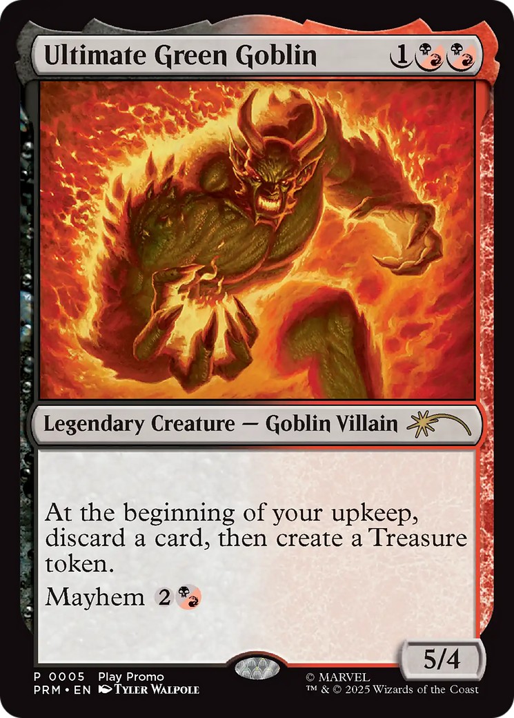2025 Magic: The Gathering Wizards Play Network Ultimate Green Goblin #12 trading card