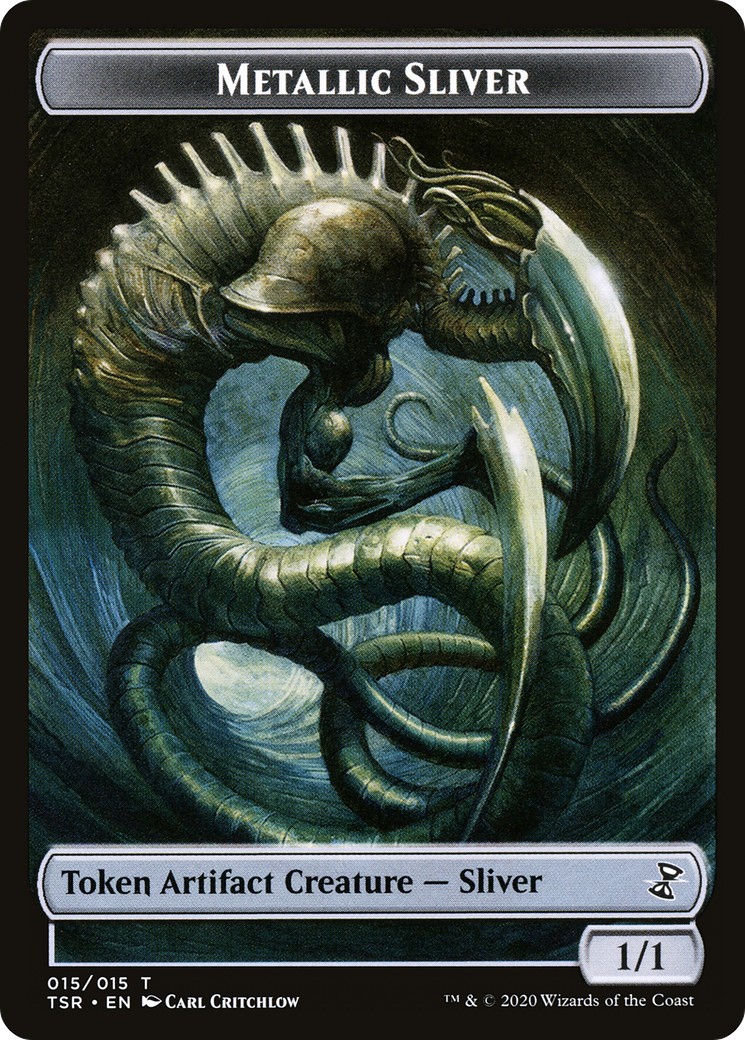 2021 Magic: The Gathering Time Spiral Remastered Tokens Metallic Sliver #15 trading card