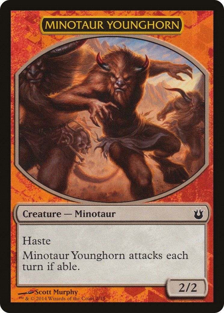 2014 Magic: The Gathering Battle the Horde Minotaur Younghorn #2 trading card