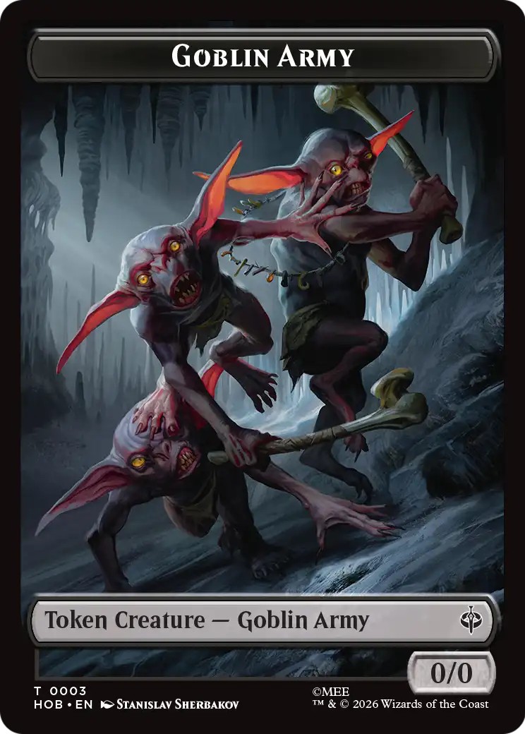 2026 Magic: The Gathering The Hobbit Tokens Goblin Army #3 trading card