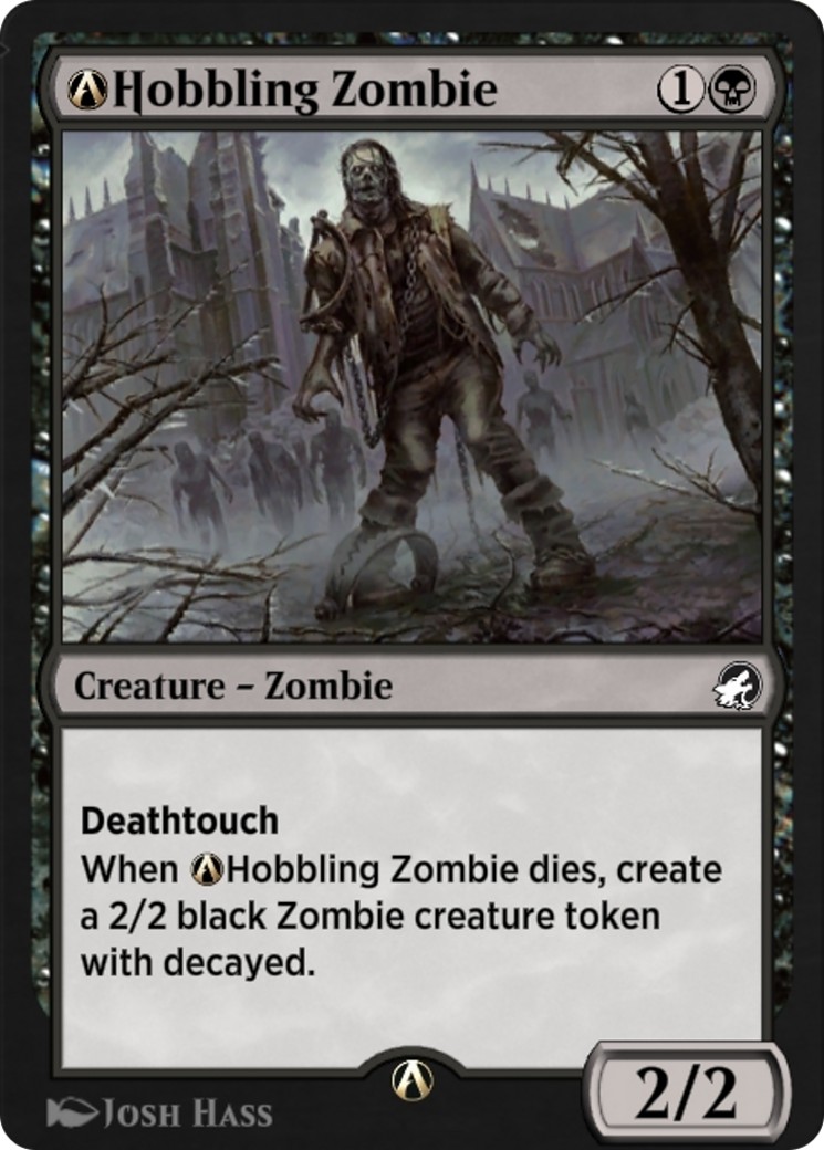 2022 Magic: The Gathering Innistrad: Midnight Hunt A-Hobbling Zombie #A-106 trading card