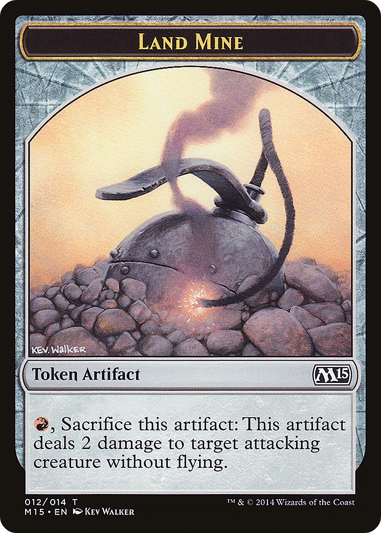 2014 Magic: The Gathering Magic 2015 Tokens Land Mine #12 trading card