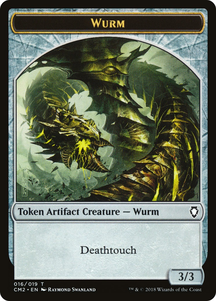 2018 Magic: The Gathering Commander Anthology Volume II Tokens Wurm #16 trading card