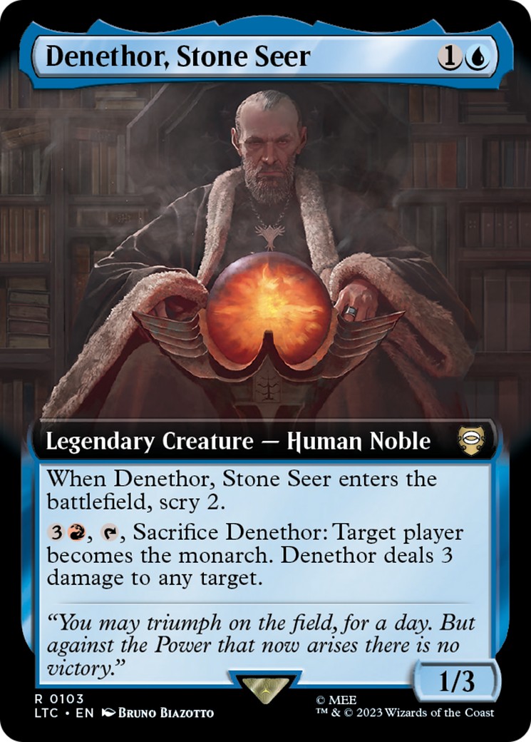 2023 Magic: The Gathering Tales of Middle-earth Denethor, Stone Seer #103 trading card