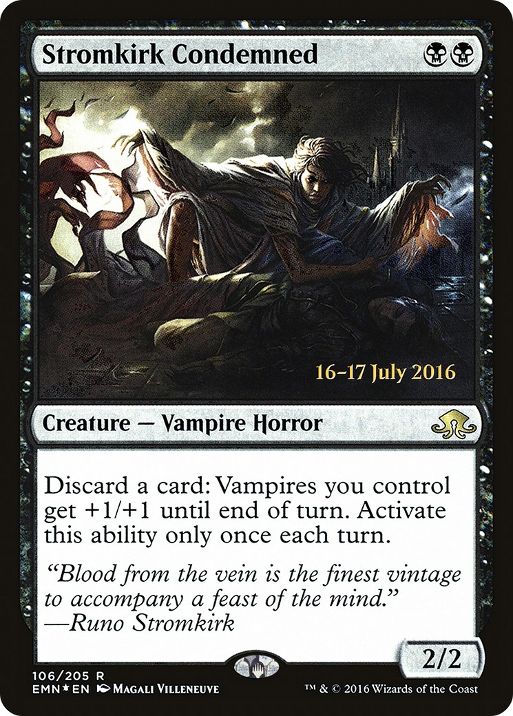 2016 Magic: The Gathering Eldritch Moon Promos Stromkirk Condemned #106s trading card