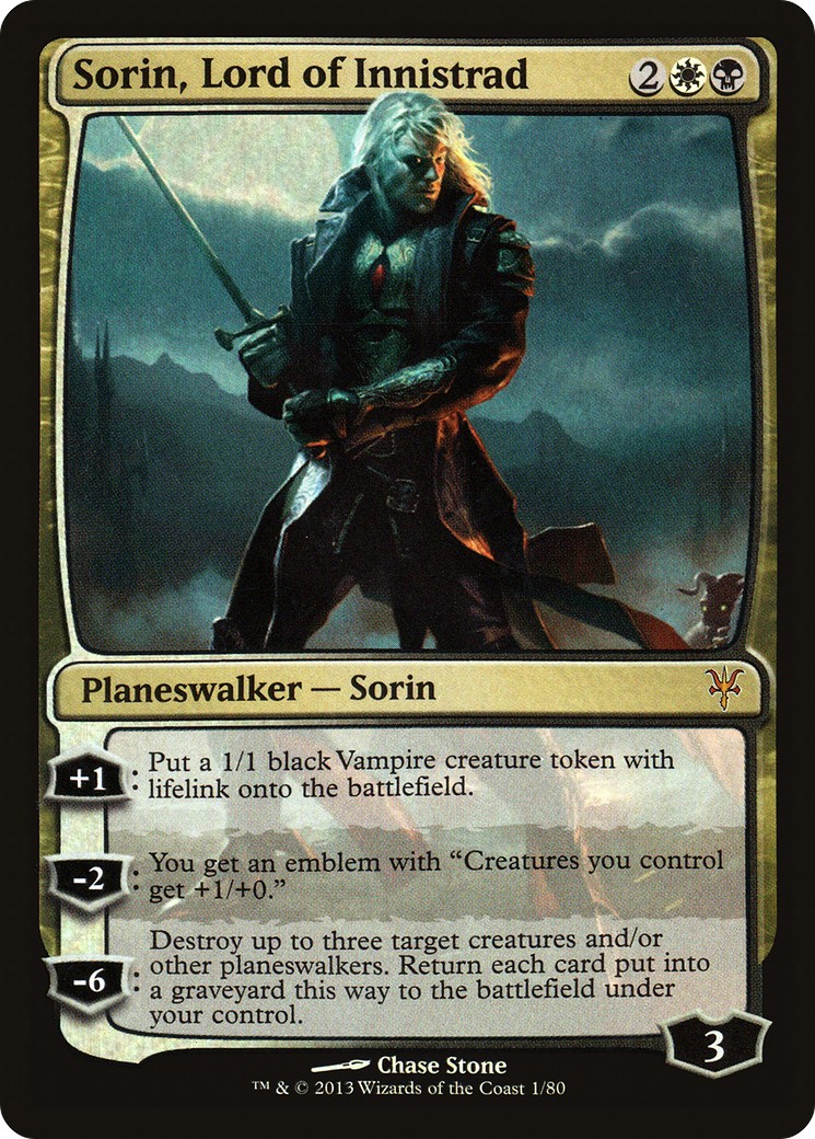 2013 Magic: The Gathering Duel Decks: Sorin vs. Tibalt Sorin, Lord of Innistrad #1 trading card