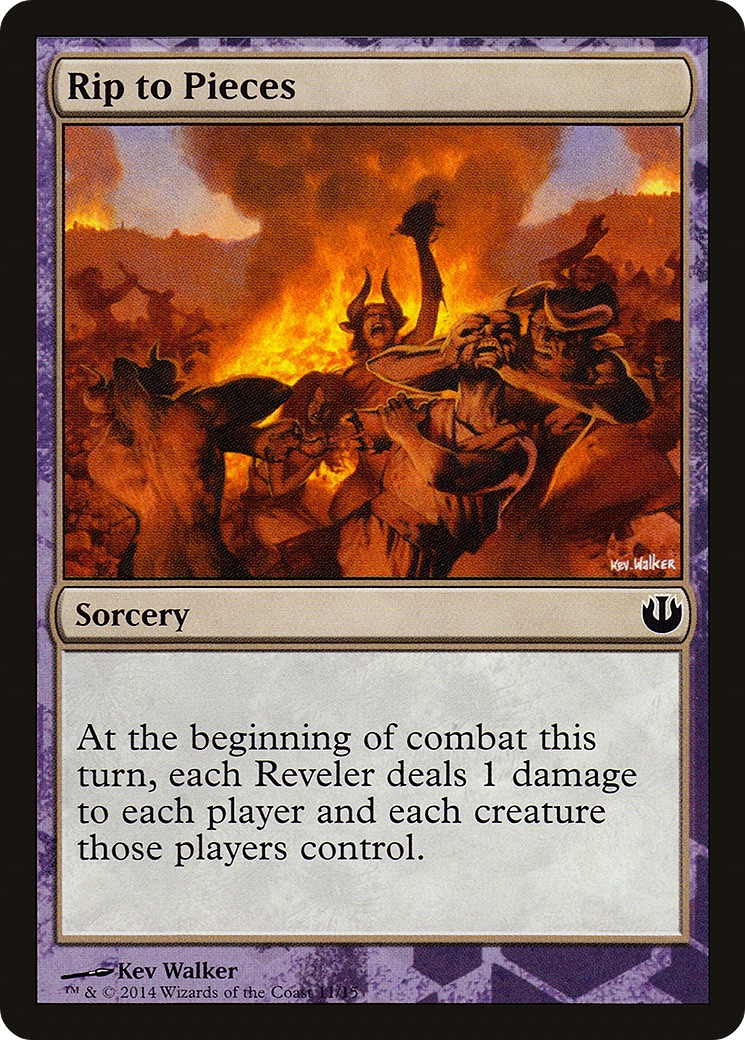 2014 Magic: The Gathering Defeat a God Rip to Pieces #11 trading card