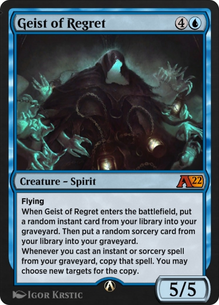 2021 Magic: The Gathering Alchemy: Innistrad Geist of Regret #16 trading card