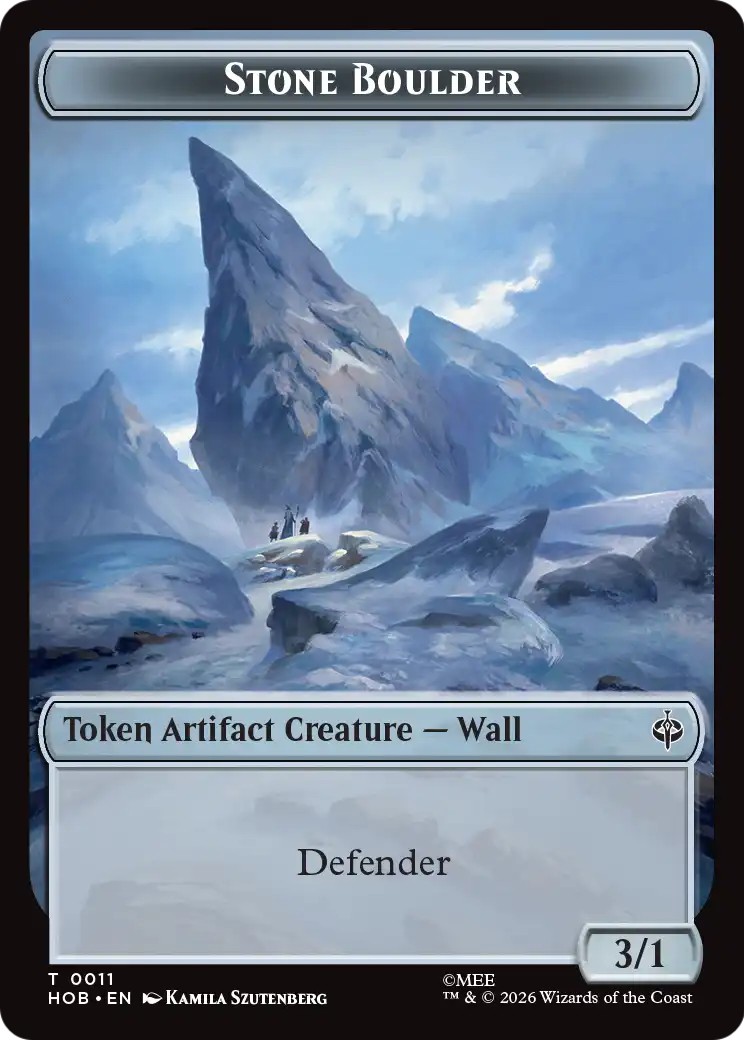 2026 Magic: The Gathering The Hobbit Tokens Stone Boulder #11 trading card