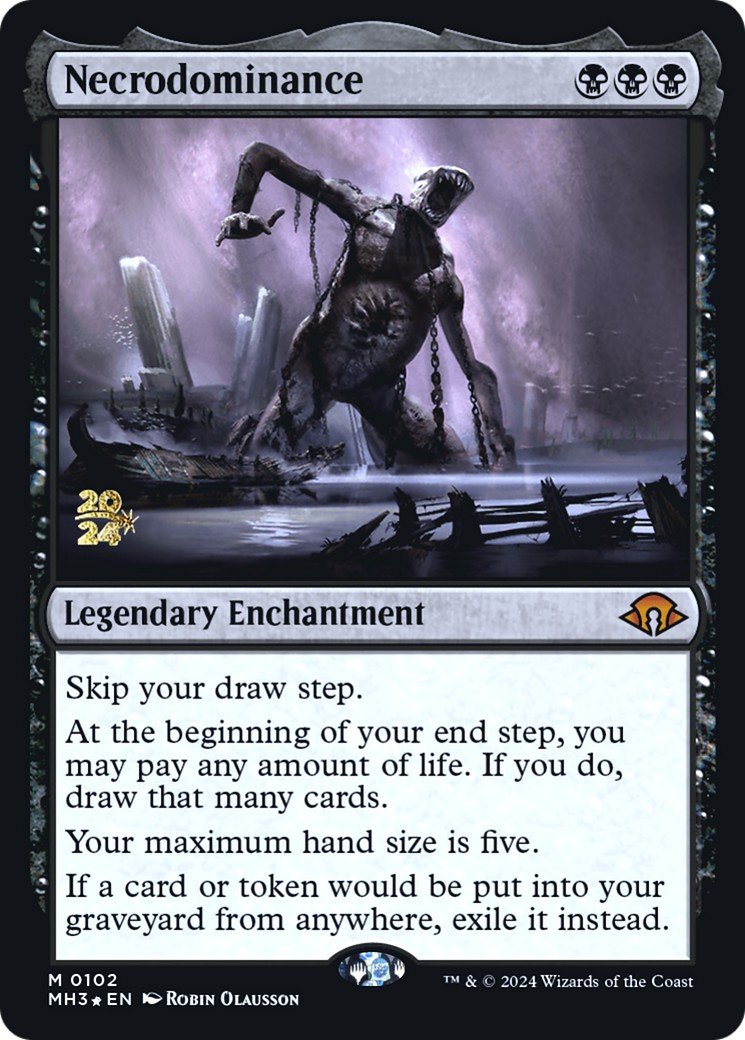 2024 Magic: The Gathering Modern Horizons 3 Promos Necrodominance #102s trading card
