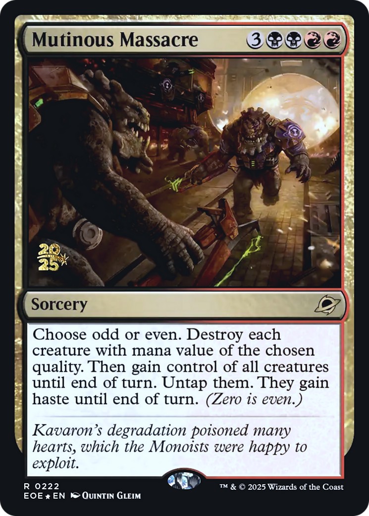 2025 Magic: The Gathering Edge of Eternities Promos 2025 Magic: The Gathering Edge of Eternities Promos #222s trading card