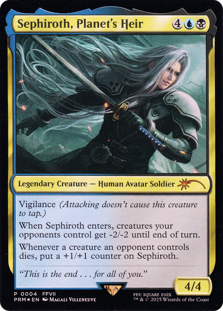 2025 Magic: The Gathering Media and Collaboration Promos Sephiroth, Planet's Heir #2025-14 trading card