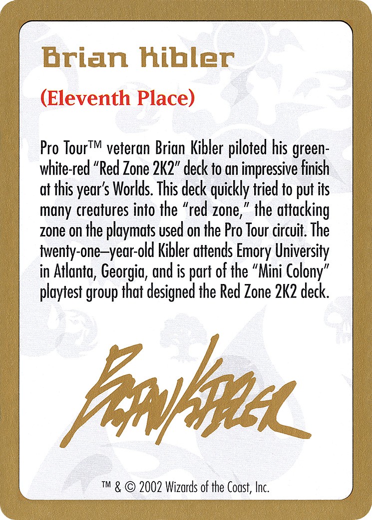Brian Kibler Bio - Image 1