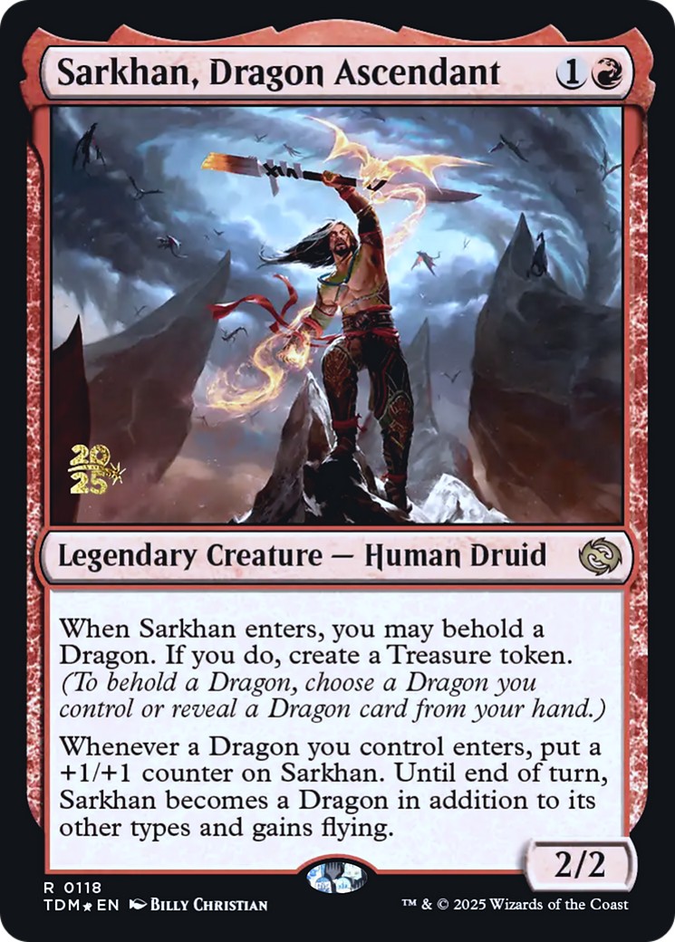 Sarkhan, Dragon Ascendant (Rare · Foil) · 2025 · Tarkir: Dragonstorm Promos