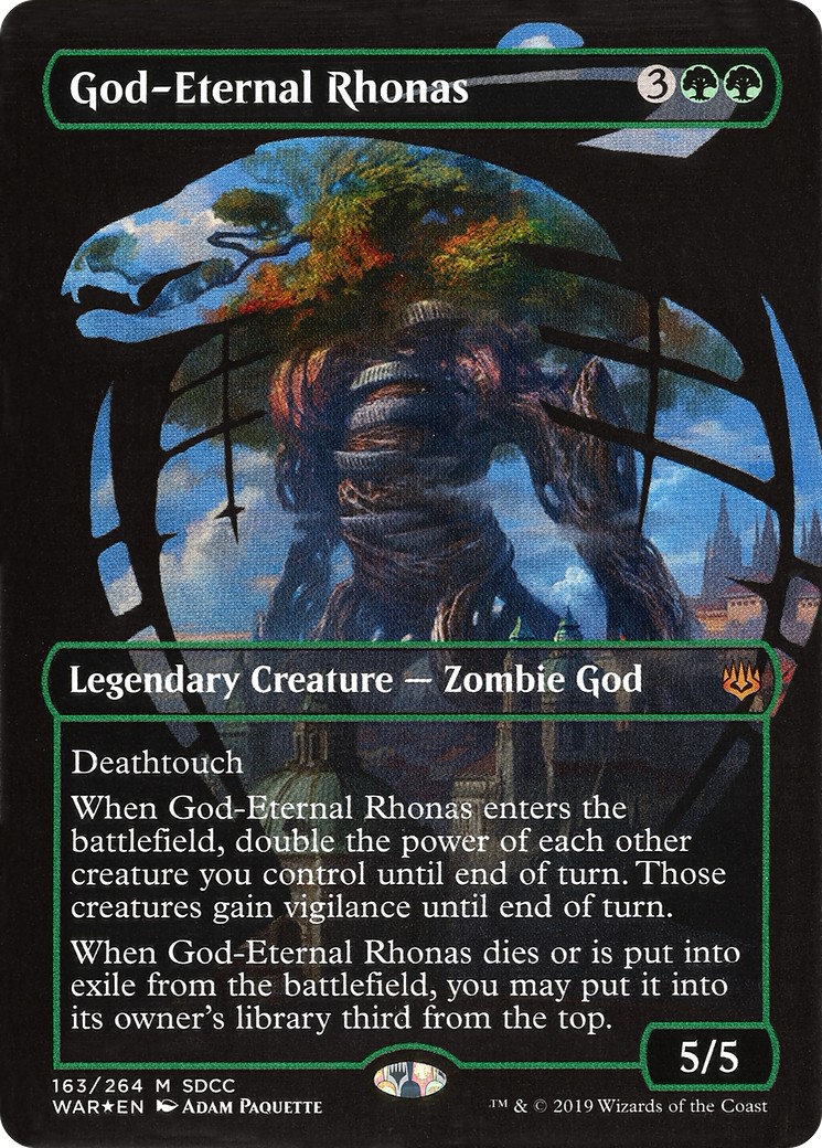 2019 Magic: The Gathering San Diego Comic-Con God-Eternal Rhonas #163 trading card