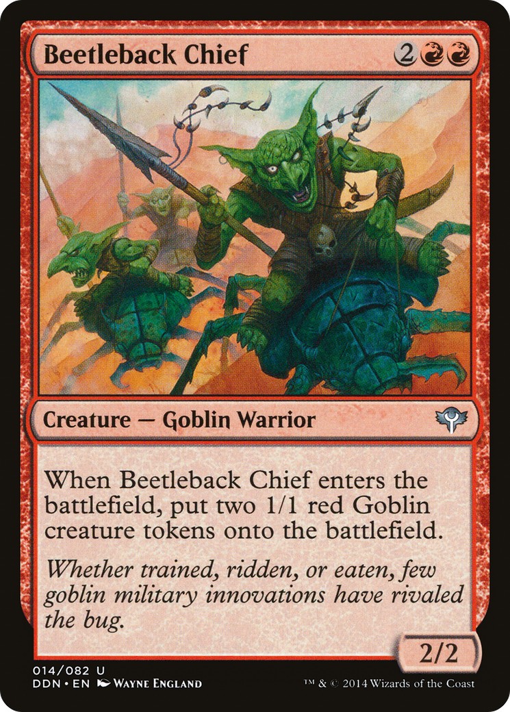 2014 Magic: The Gathering Duel Decks: Speed vs. Cunning Beetleback Chief #14 trading card