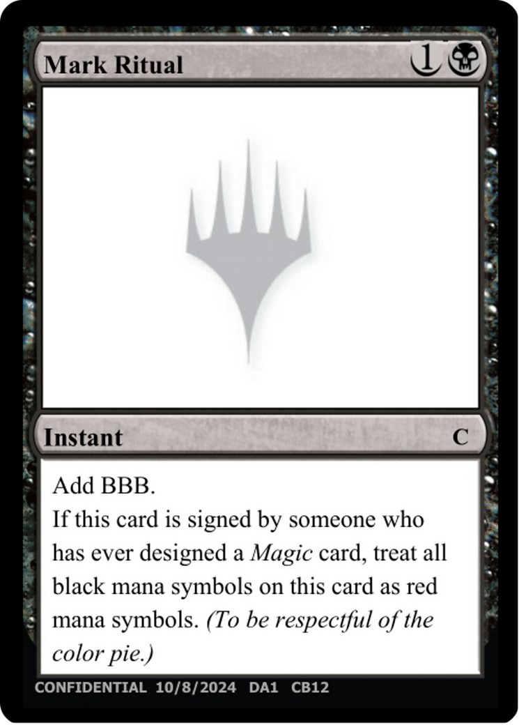 2024 Magic: The Gathering Unknown Event Mark Ritual #CB12 trading card