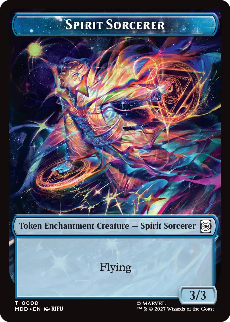 2027 Magic: The Gathering Marvel: Darkhold Destiny Tokens Spirit Sorcerer Token #8 trading card