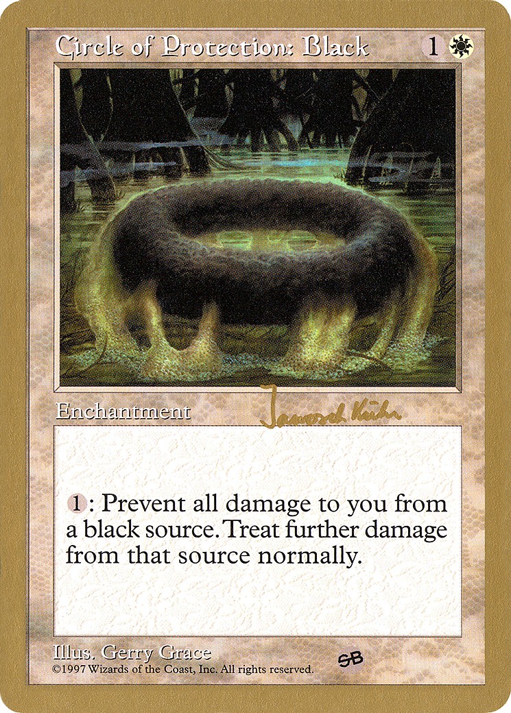 1997 Magic: The Gathering World Championship Decks Circle of Protection: Black #jk17sb trading card