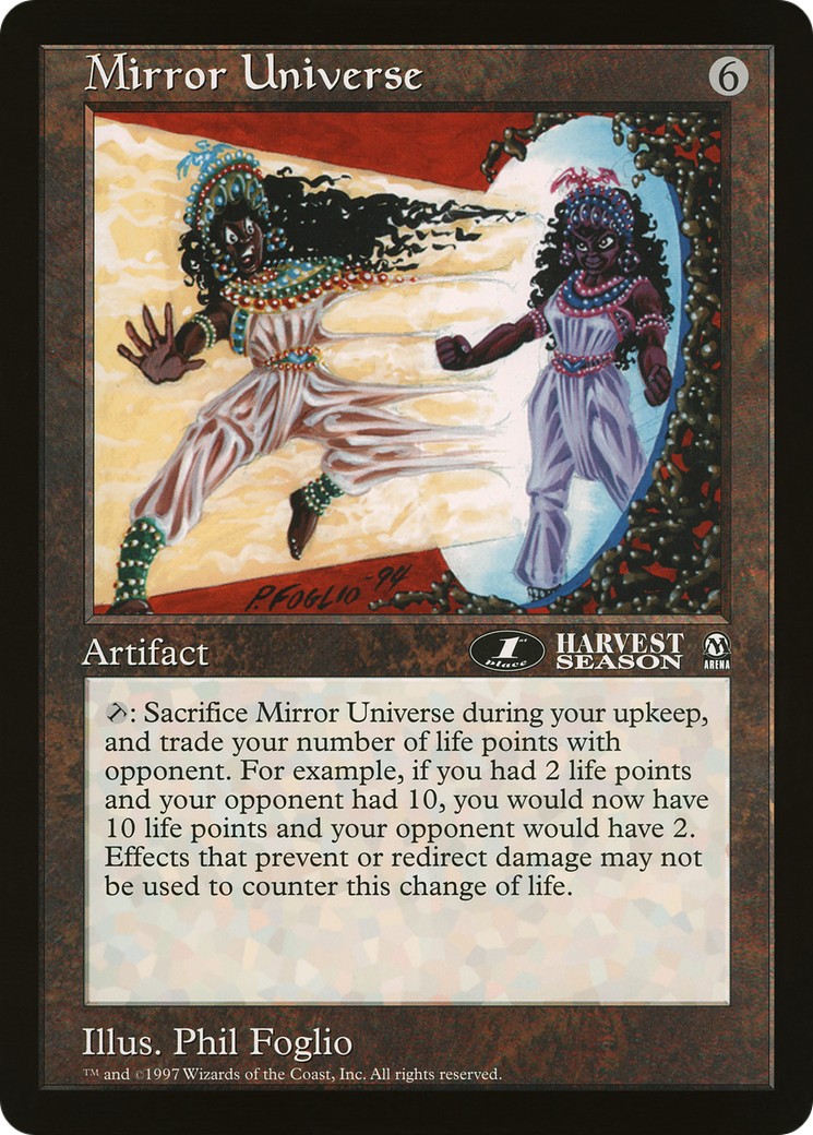 1997 Magic: The Gathering Oversized League Prizes Mirror Universe #16 trading card