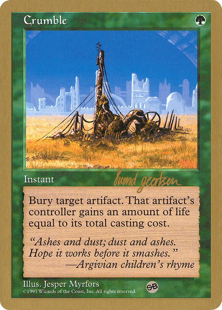 1997 Magic: The Gathering World Championship Decks 1997 Magic: The Gathering World Championship Decks #sg287sb trading card