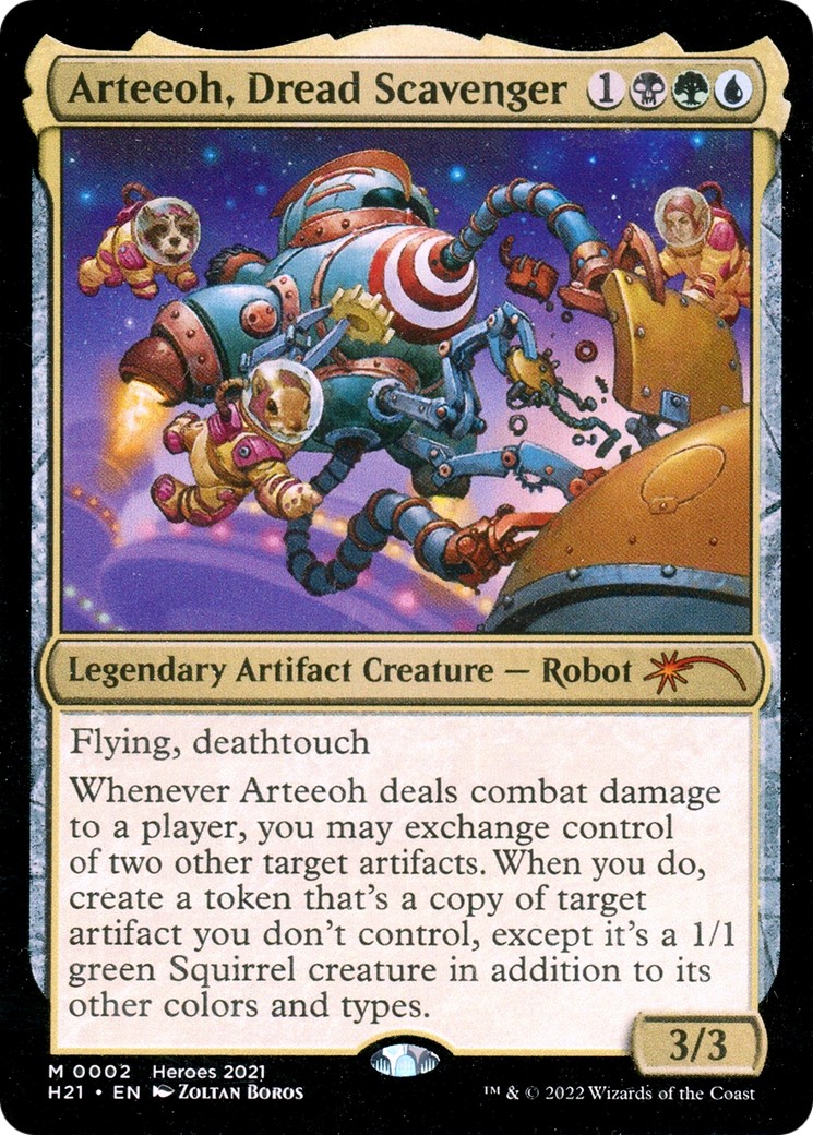 2021 Magic: The Gathering Heroes of the Realm Arteeoh, Dread Scavenger #2 trading card