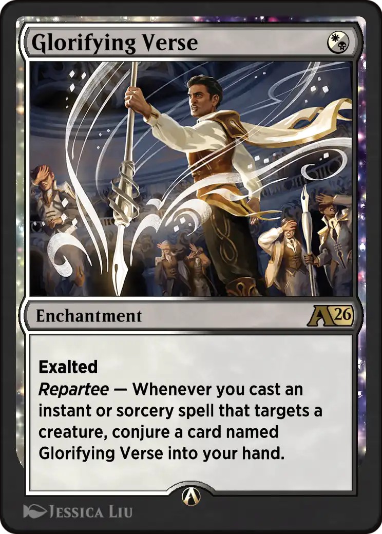 2026 Magic: The Gathering Alchemy: Secrets of Strixhaven Glorifying Verse #19 trading card