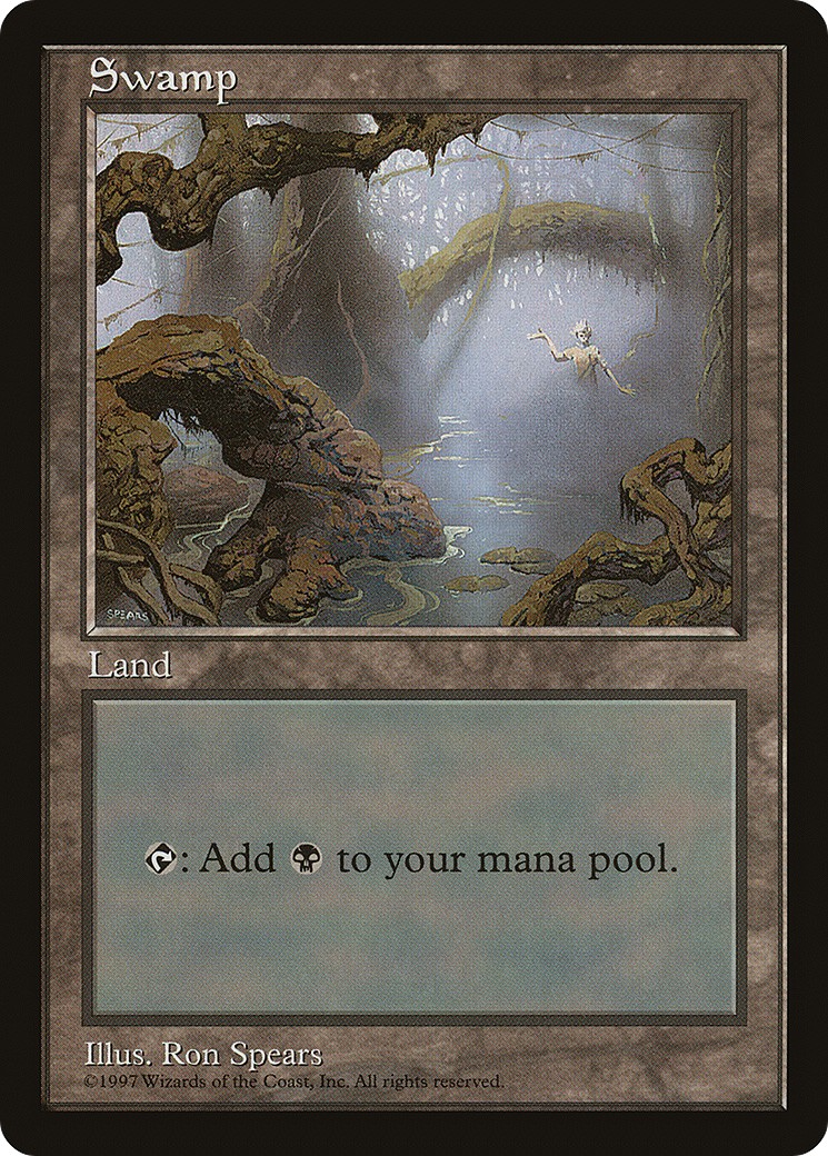 1998 Magic: The Gathering Asia Pacific Land Program Swamp #15 trading card