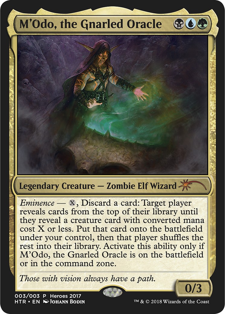 2018 Magic: The Gathering Heroes of the Realm M'Odo, the Gnarled Oracle #3 trading card