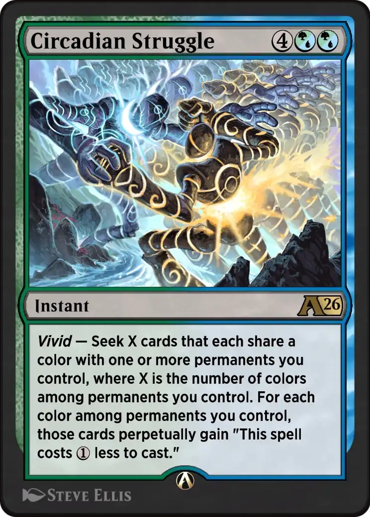2026 Magic: The Gathering Alchemy: Lorwyn Eclipsed Circadian Struggle #18 trading card