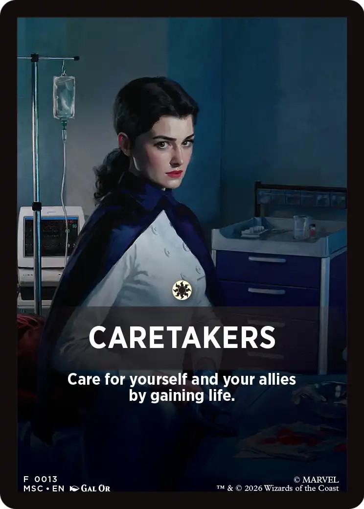 2026 Magic: The Gathering Marvel Super Heroes Jumpstart Front Cards Caretakers #13 trading card