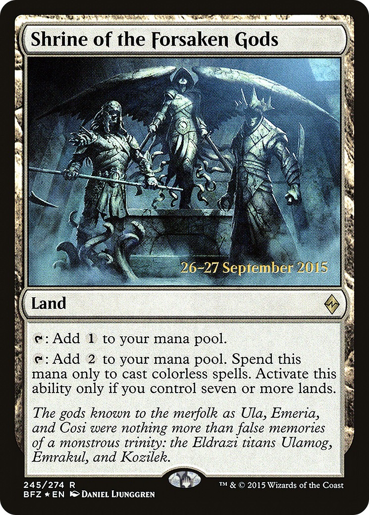 2015 Magic: The Gathering Battle for Zendikar Promos 2015 Magic: The Gathering Battle for Zendikar Promos #245s trading card