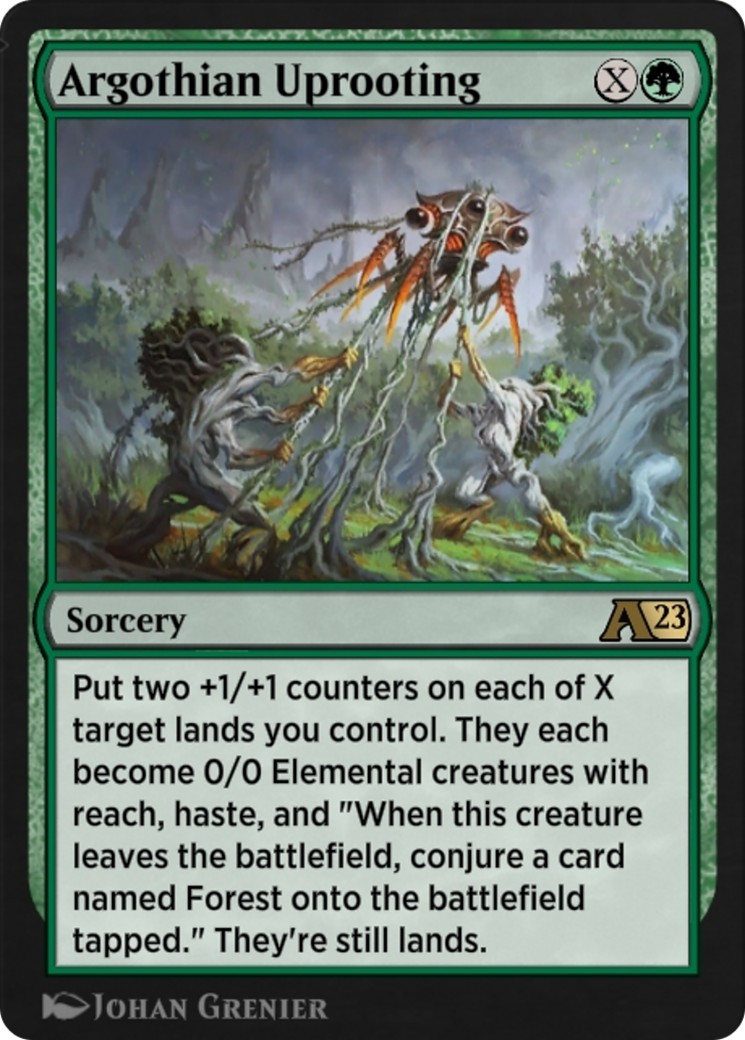2022 Magic: The Gathering Alchemy: The Brothers' War Argothian Uprooting #12 trading card