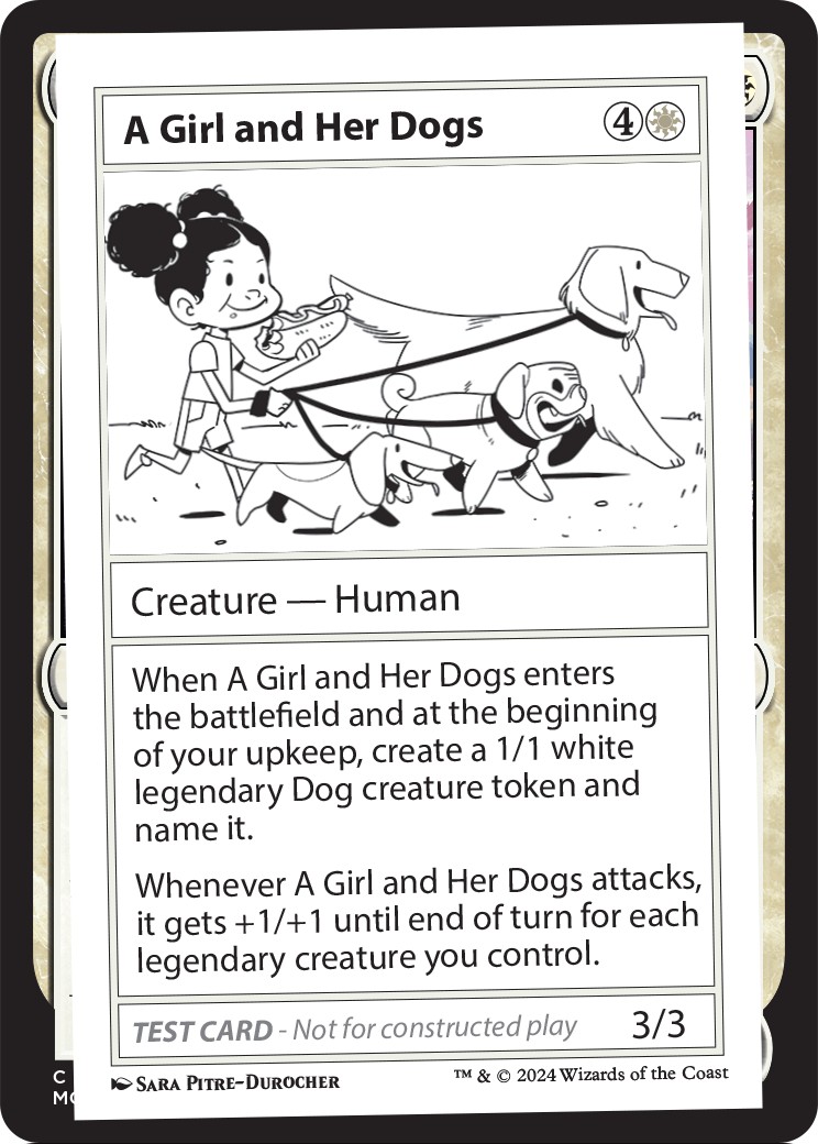 A Girl and Her Dogs - Image 1
