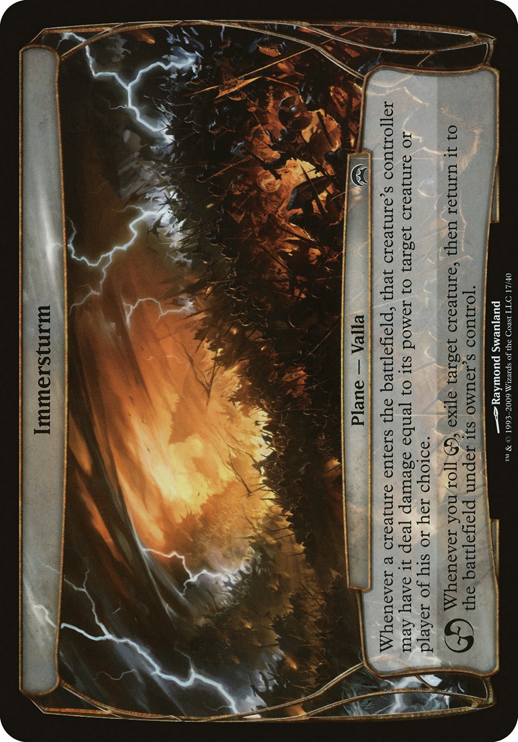 2009 Magic: The Gathering Planechase Planes Immersturm #17 trading card