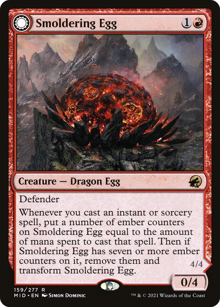 Smoldering Egg // Ashmouth Dragon - Image 1