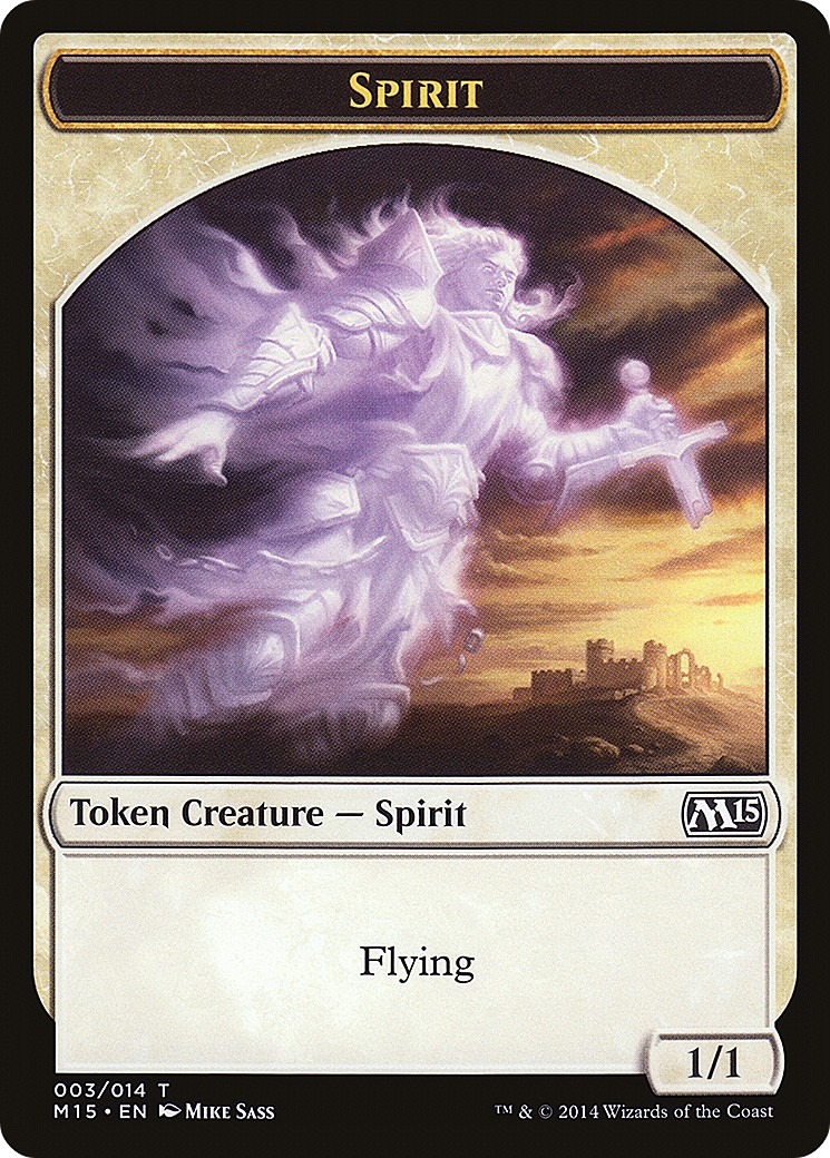 2014 Magic: The Gathering Magic 2015 Tokens Spirit #3 trading card