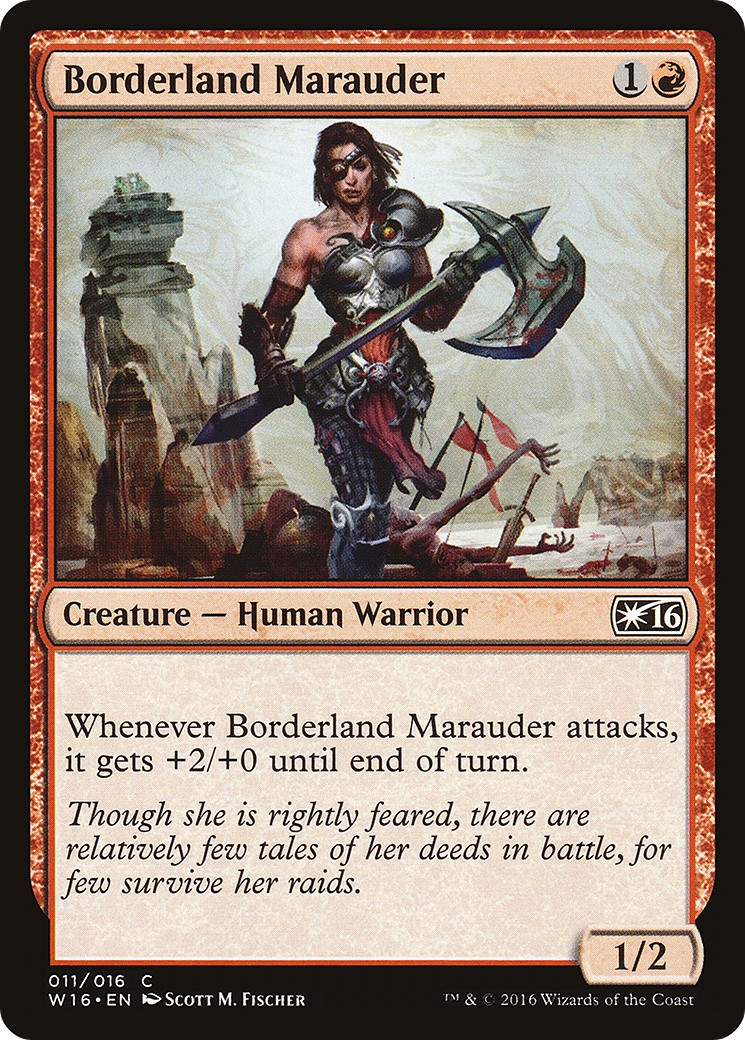2016 Magic: The Gathering Welcome Deck Borderland Marauder #11 trading card