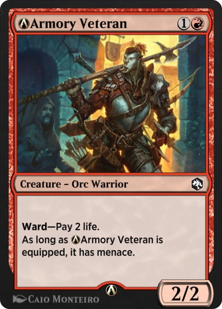 2022 Magic: The Gathering Adventures in the Forgotten Realms A-Armory Veteran #A-130 trading card