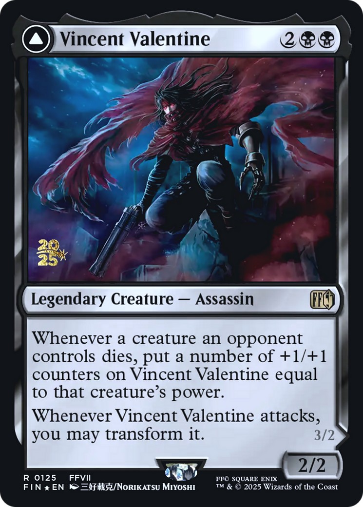 2025 Magic: The Gathering Final Fantasy Promos Vincent Valentine // Galian Beast #125s trading card