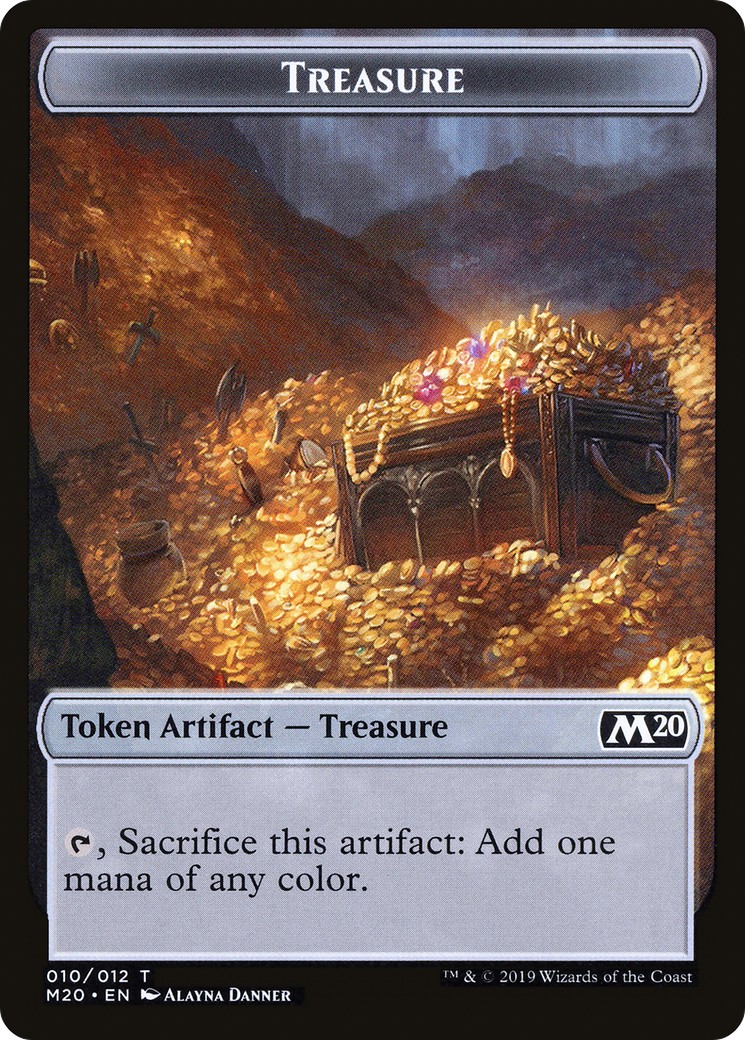 2019 Magic: The Gathering Core Set 2020 Tokens Treasure #10 trading card
