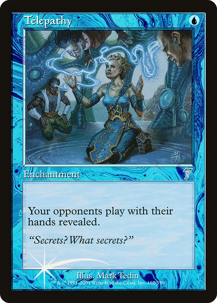 2001 Magic: The Gathering Seventh Edition Telepathy #102★ trading card