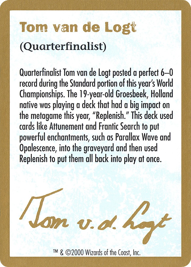 Tom van de Logt Bio (2000) - Image 1