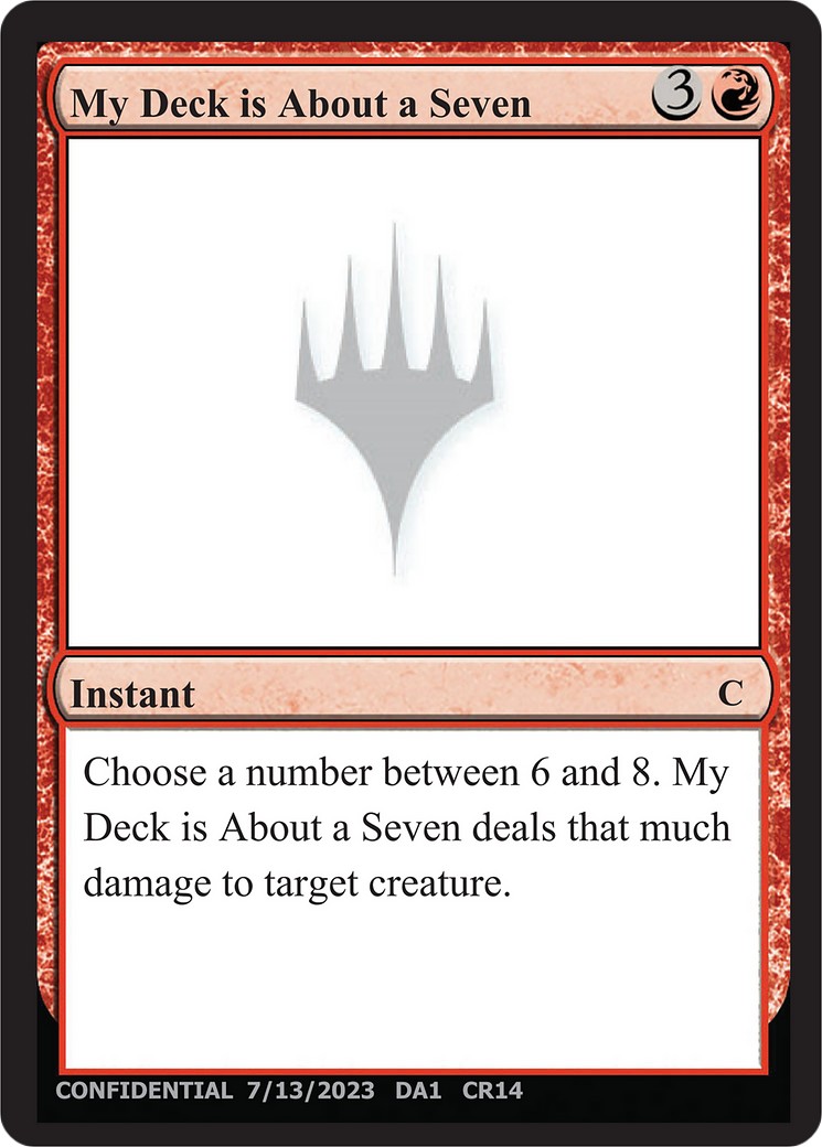 My Deck is About a Seven - Image 1