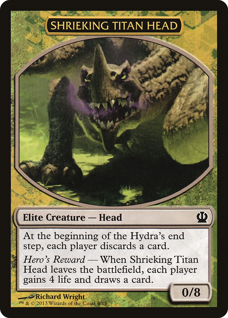 2013 Magic: The Gathering Face the Hydra Shrieking Titan Head #4 trading card